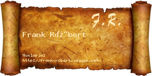 Frank Róbert névjegykártya